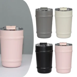 2025 Hot Sale 350ML Stainless Steel Double Wall Vacuum Insulated Travel Coffee Cup with Rope and Filp Lid