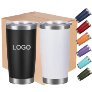 Factory Wholesale 20oz Travel Tumbler Cups Double Wall Vacuum Insulated Stainless Steel Coffee Tumbler with  Lid