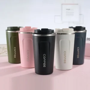 380ml 510ml Custom Logo Vacuum Insulated Double Wall Stainless Steel Coffee Mug Reusable Coffee Mug Cup with Lid