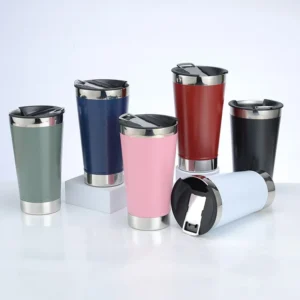 New 473ML Caneca copo Double Wall Thermal Cup Vacuum Insulation Tumbler Stainless Steel Beer Cup with Opener