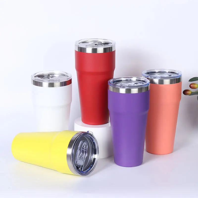 16oz 26 oz Double Wall Tumbler Insulation Metal Travel Coffee Mug Stainless Steel Thermos Cup With Lids - Image 2