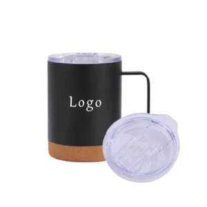 Hot Sale 12OZ Custom Logo Reusable Double Wall Vacuum Insulated Stainless Steel Mug with Cork Bottom
