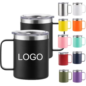 12oz Tumbler Cup Coffee Cup Vacuum Insulated Double Wall 18/8 Stainless Steel Mug with Handle