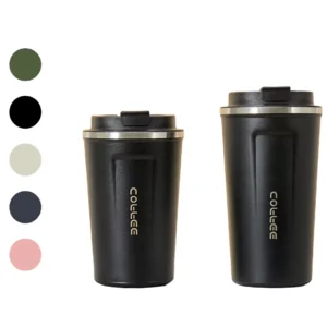 Custom Logo 380ml 500ml Double Wall Stainless Steel Insulated Vacuum Portable Coffee Tumbler With Filp Lid
