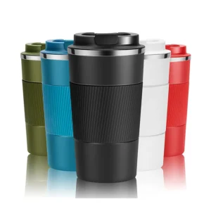 350/500ML Double Wall Stainless Steel Vacuum Insulated Tumbler,coffee Cup Travel Coffee Mug with Silicone Sleeve