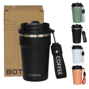 400ML Stainless Steel Drinking Coffee Tumbler Cups Leak Proof Custom Double Wall Travel Coffee Tumbler with Handle