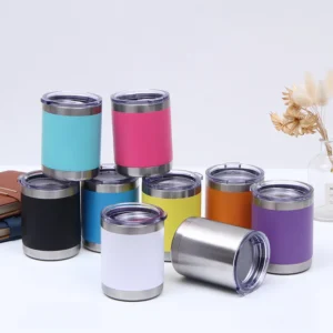 Wholesale Colorful Stainless Steel Coffee Mug With Custom Logo Print Factory 10oz Tumbler Mug Cup for Gift