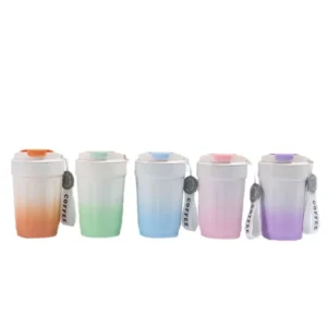 380ML Ceramics Coating Travel Coffee Mug Tumbler Cups Double Wall Vacuum Insulated Stainless Steel Ceramics Coffee Tumbler