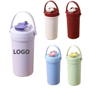 500ML Stainless Steel Coffee Tumbler Cups Leak Proof Custom Tumbler Double Wall Travel Water Bottle with Handle